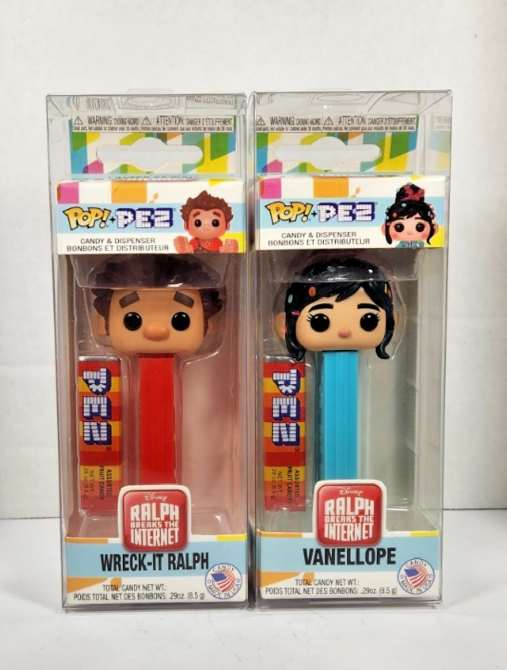 Lot of 2 Funko Pez Disney Wreck-It Ralph and Vanellope Protector Limited Edition